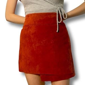 Red/Orange Forever21 M asymmetrical pencil skirt